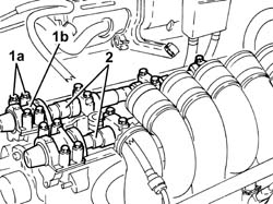 Camshafts in rh cylinder head - r r on vehicle