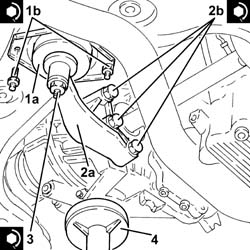 Power unit intermediate mount flexible block - replace
