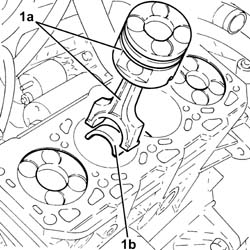Connecting rod and piston set - r r