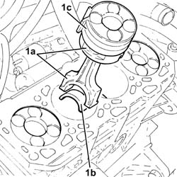 Connecting rod and piston set - r r