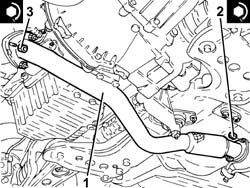 Variable geometry turbocharger exhaust manifold assembly sleeveleading to exhaust pipe r r