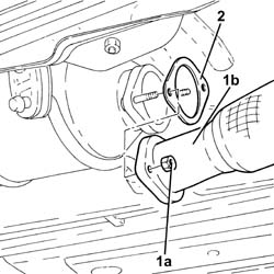 Front catalytic converter attachment seal - replace
