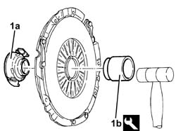 Clutch - r + r with gearbox removed