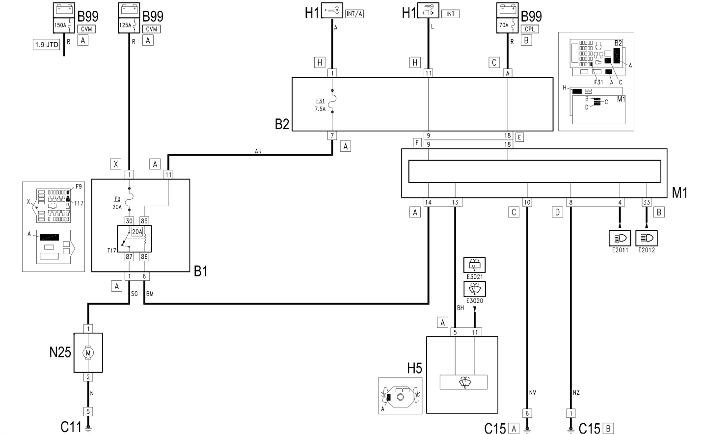 HEADLAMP WASHER - Wiring diagram