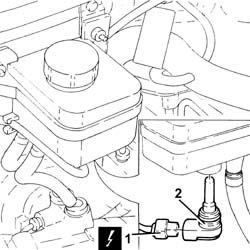 Brake fluid minimum w/l switch - r + r