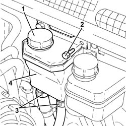 Power steering fluid resevoir r r