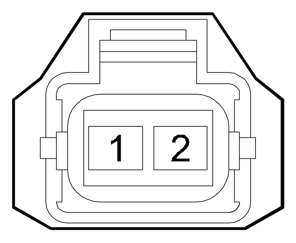 Connector C2, Battery earth on engine