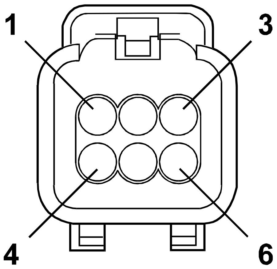 Connector P30, Left rear speaker