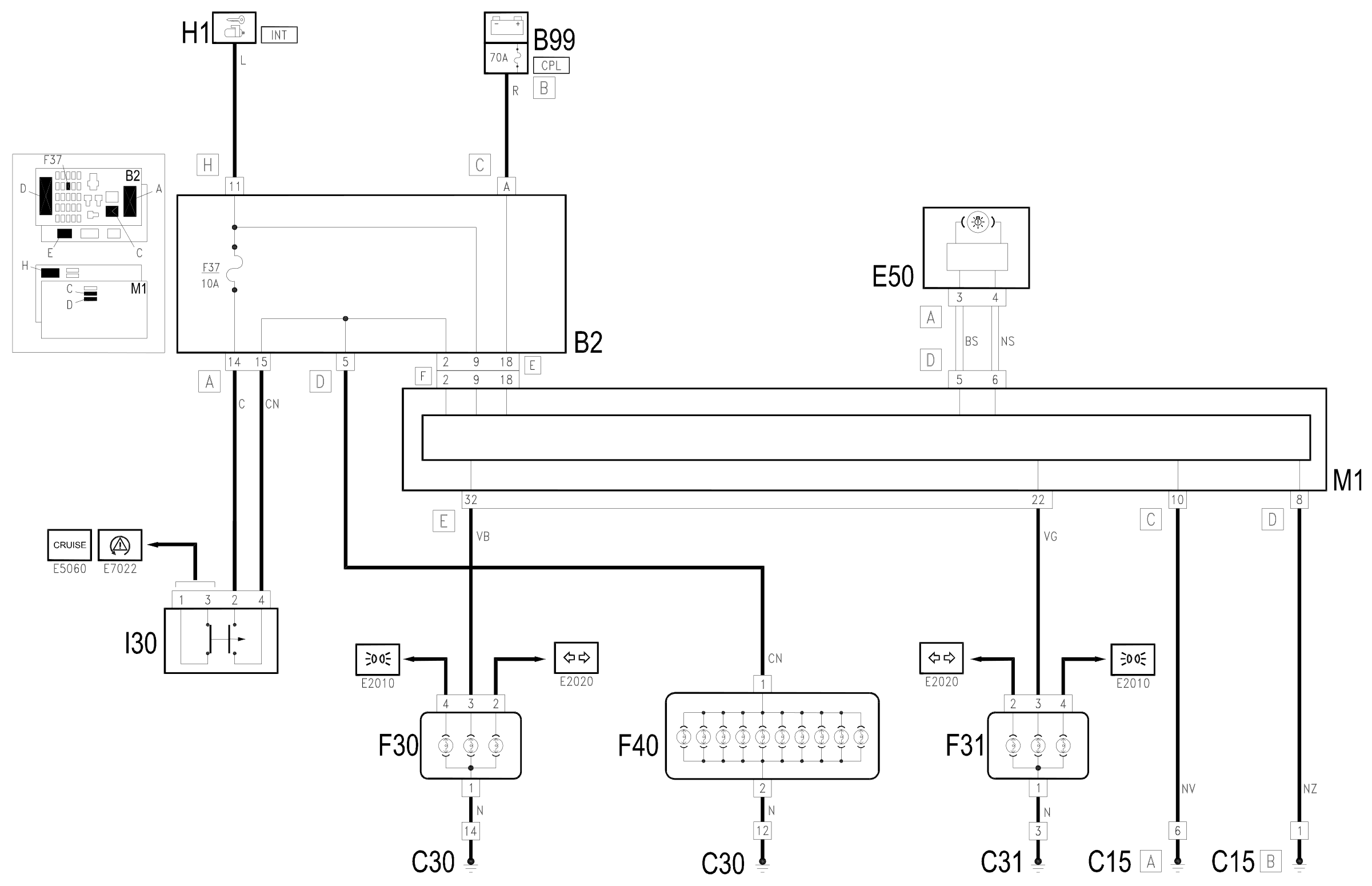 Wiring diagram E2021 STOP LIGHT