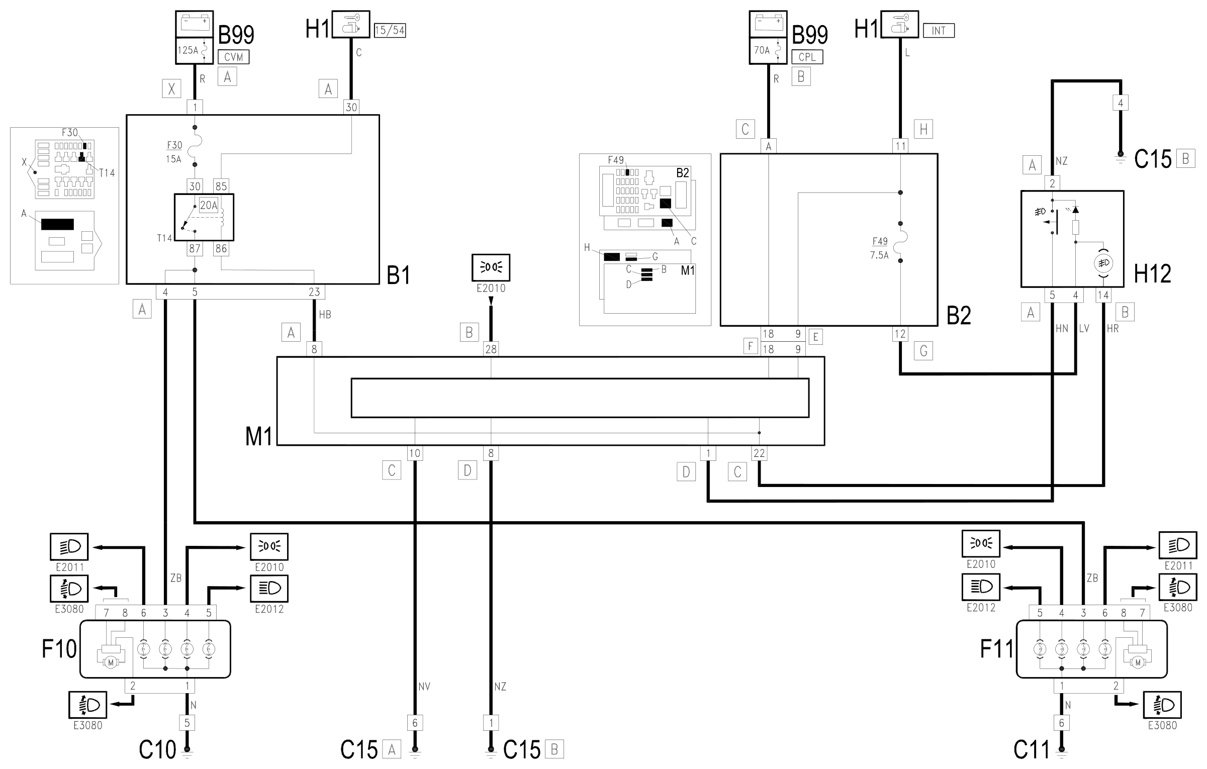 Wiring diagram E2030 FOG LAMP