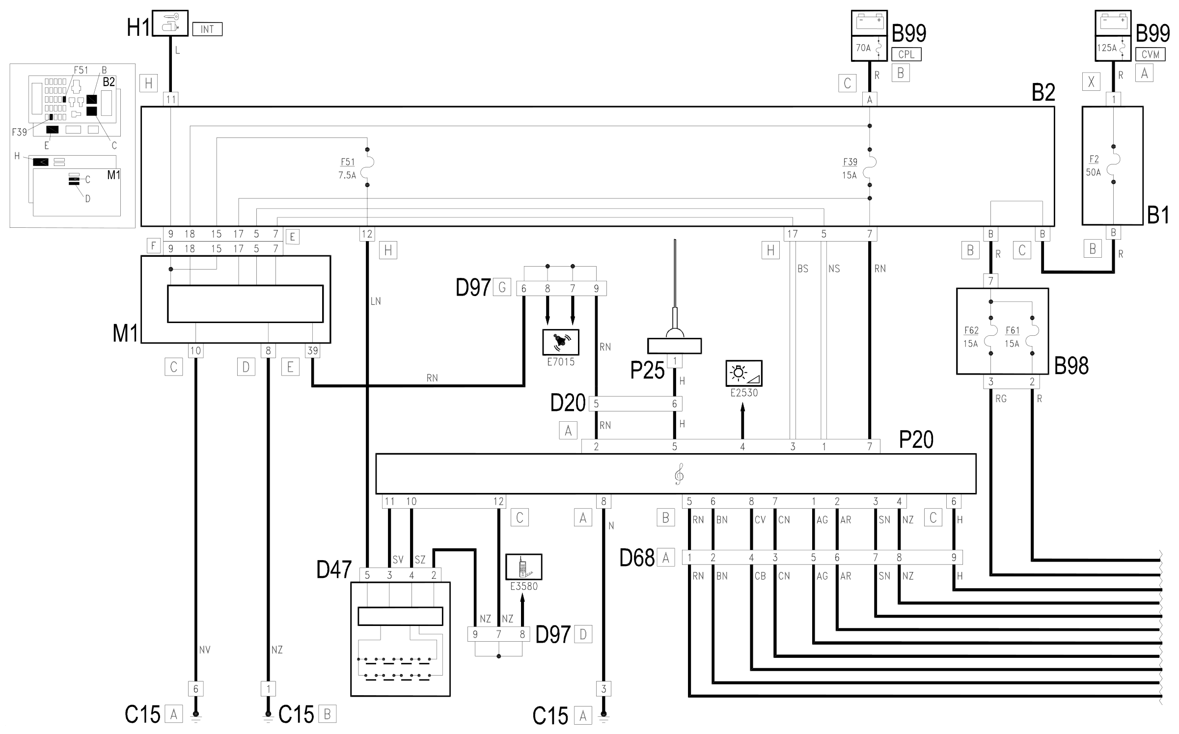Wiring diagram E3510 CAR RADIO