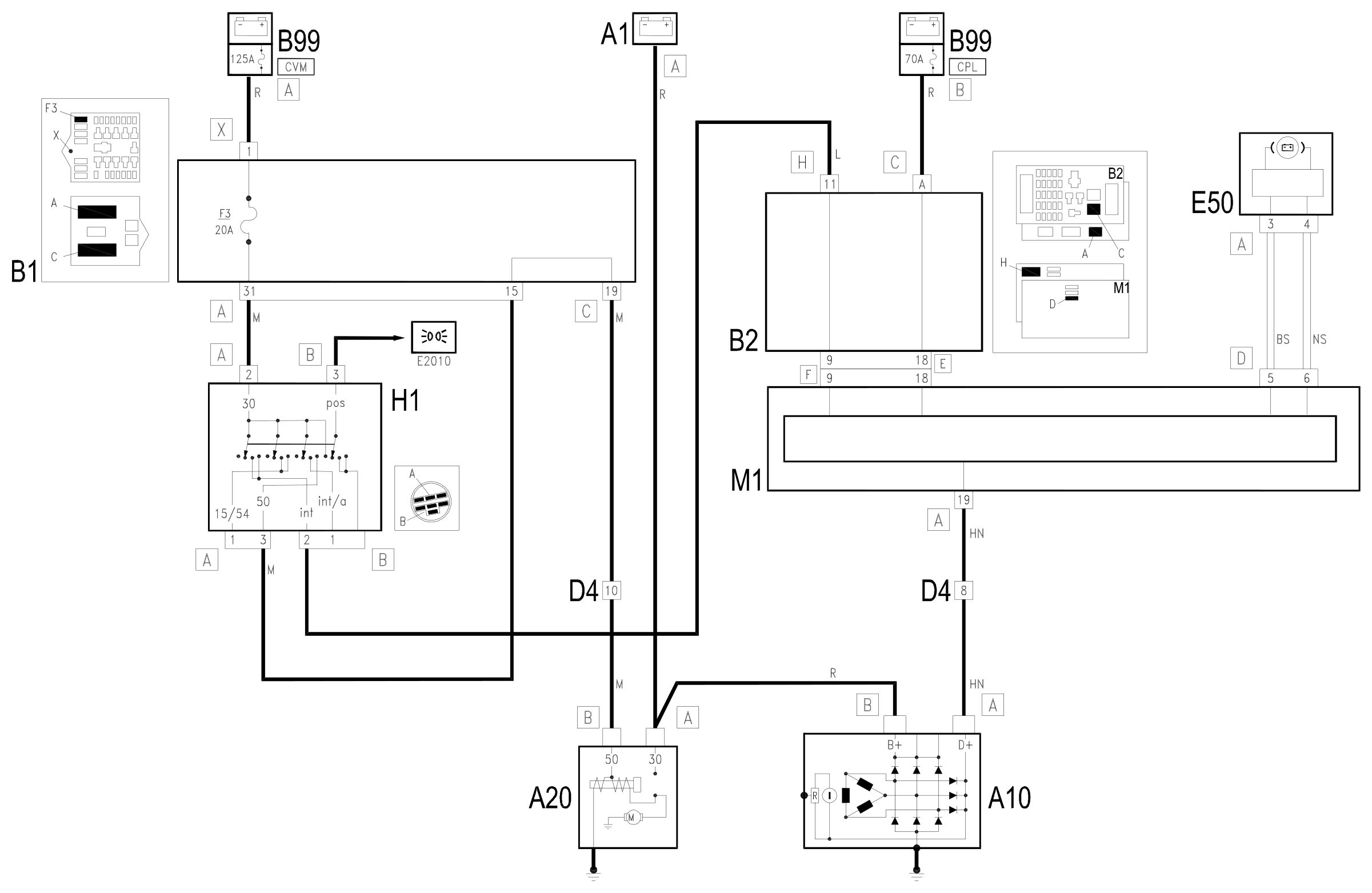 Wiring diagram E5010 IGNITION AND RECHARGING