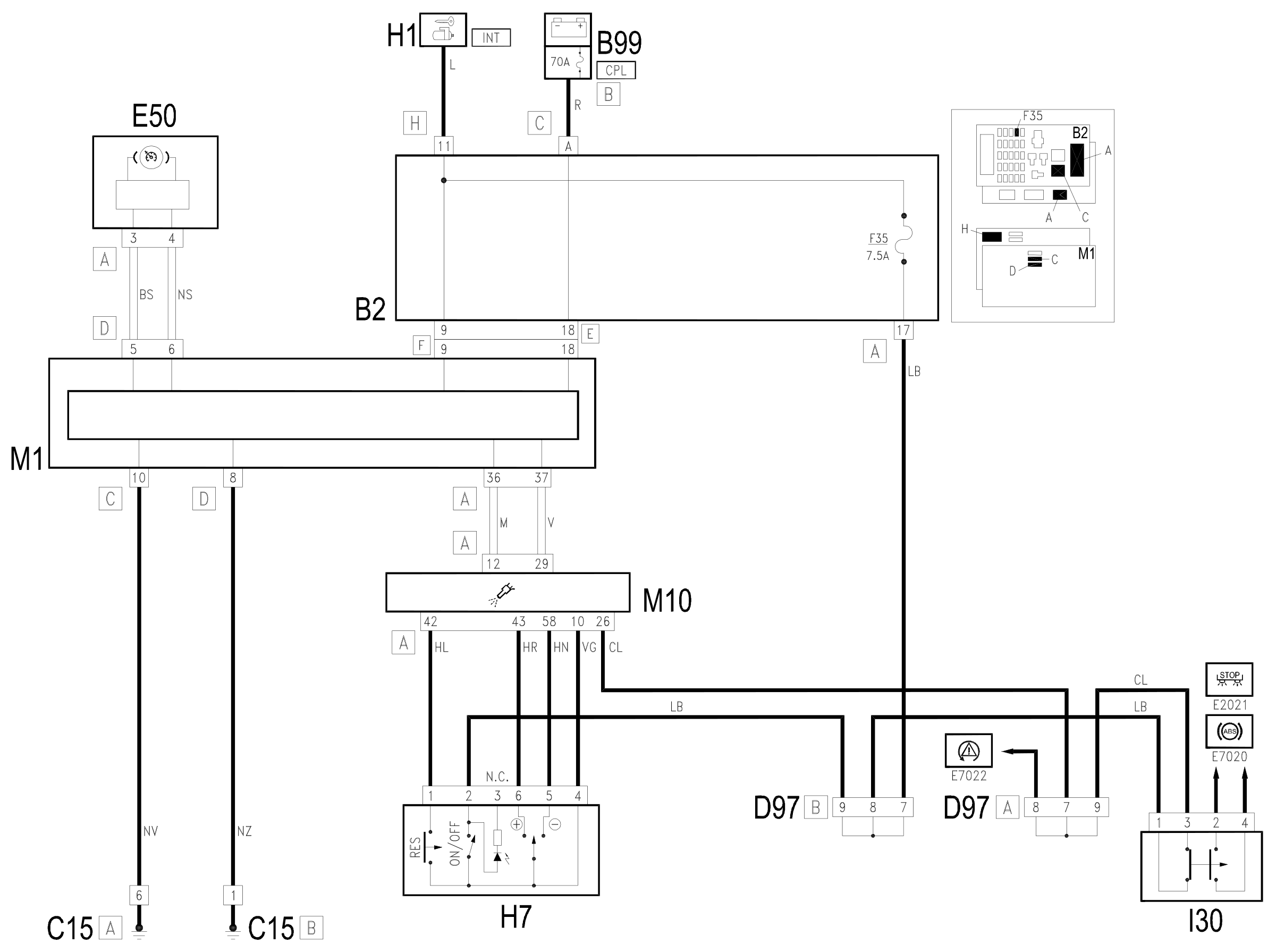Wiring diagram E5060 CRUISE CONTROL