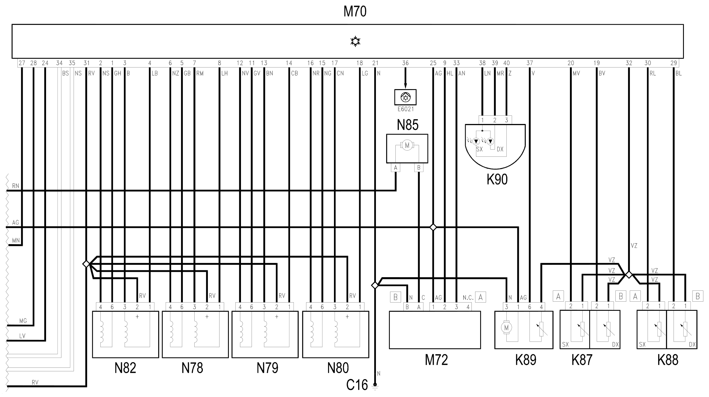 Wiring diagram E6020 AIR CONDITIONER