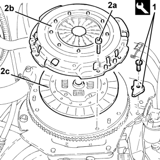 Clutch - r + r with gearbox removed