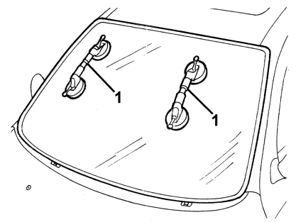 Windscreen glass r r including cleaning of housing
