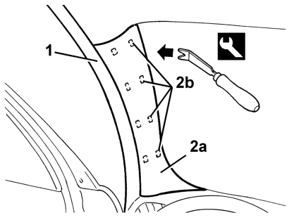 Front pillar trim - r r