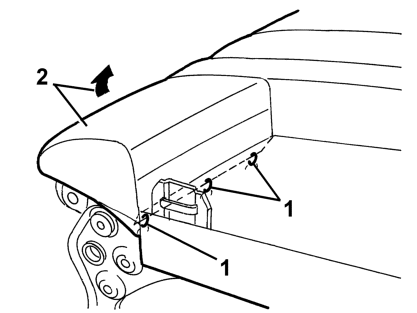 Rear seat squab trim - r+r with seat removed