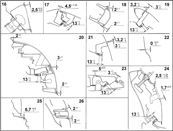 ADJUSTMENT OF MOVEABLE PARTS