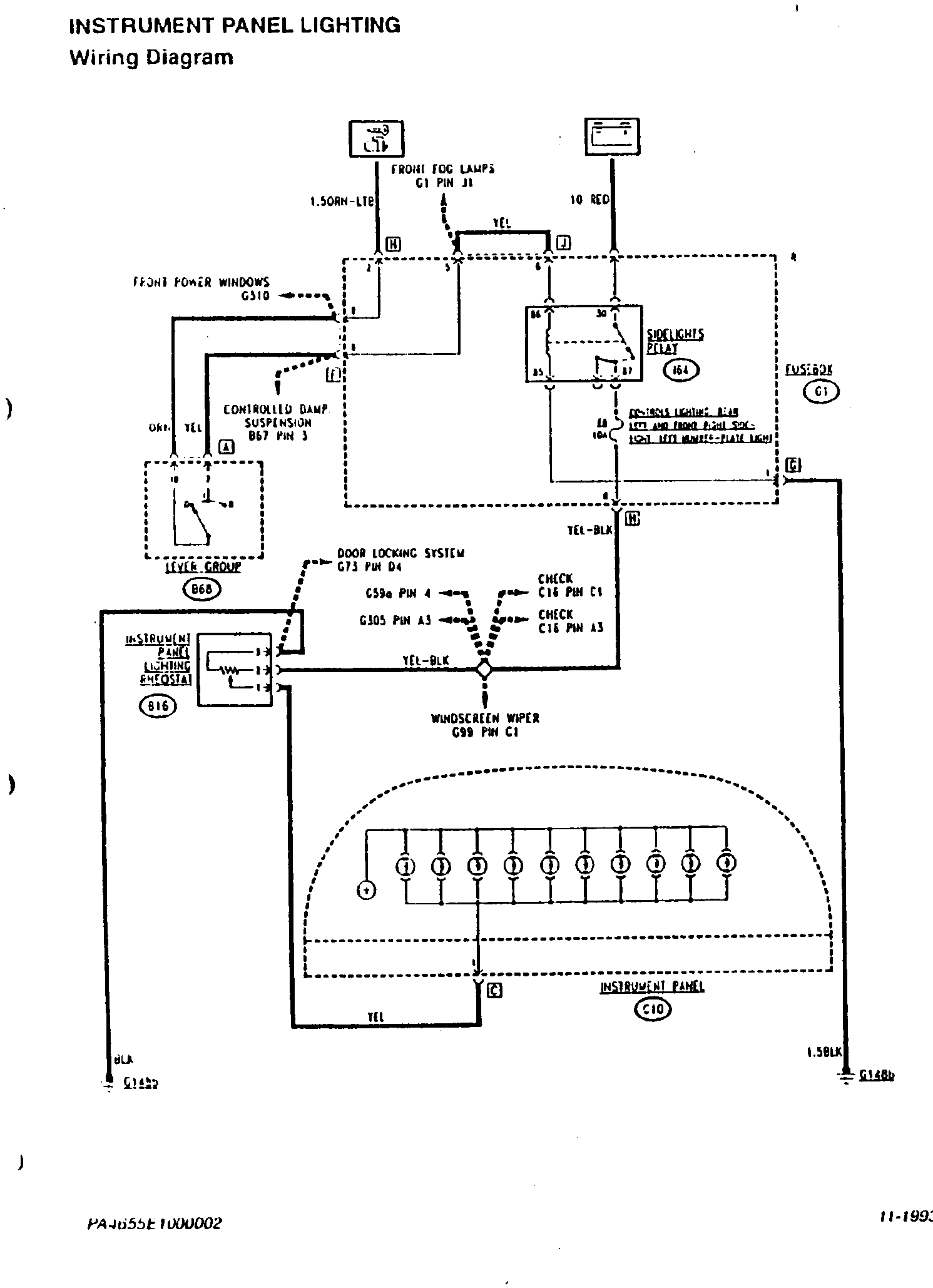 Wiring diagram – Interior lighting