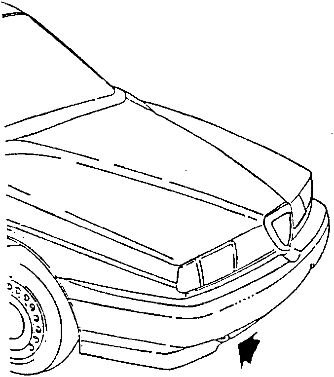 Front tow hook illustration
