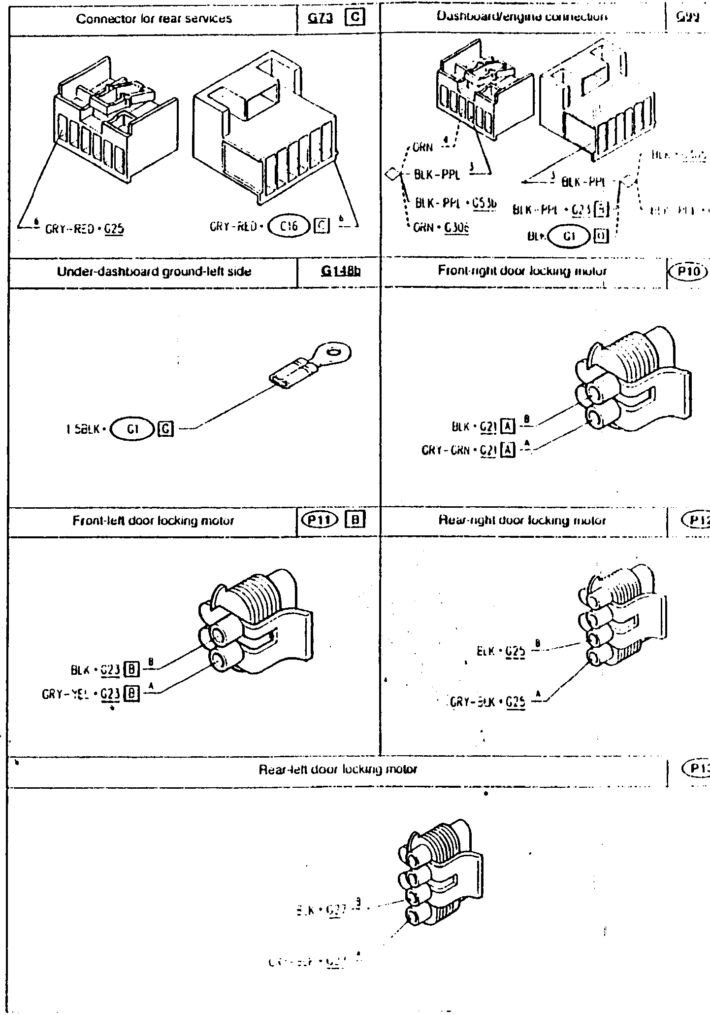 Connector for rear services