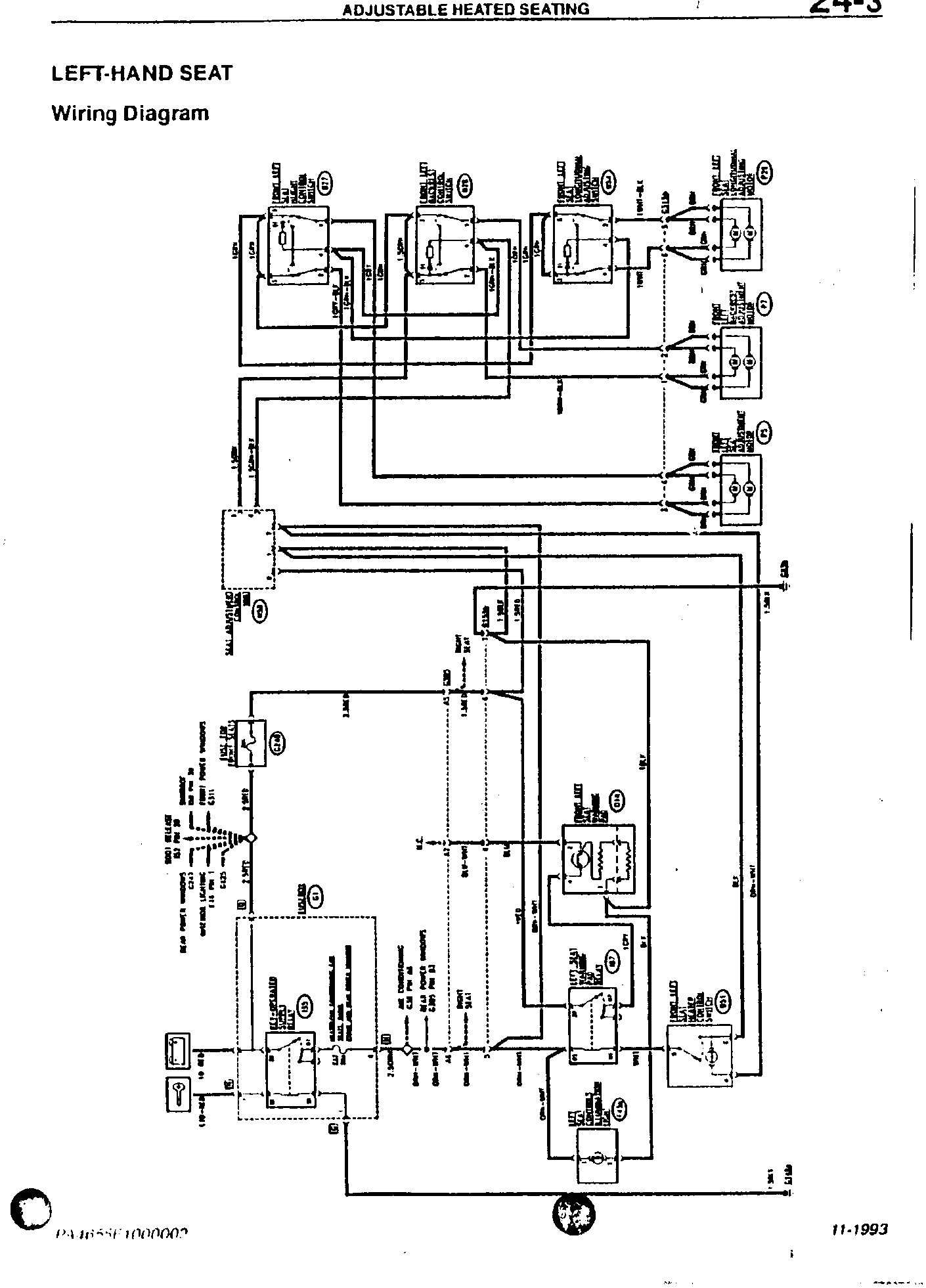 Wiring diagram – Adjustable heated seating