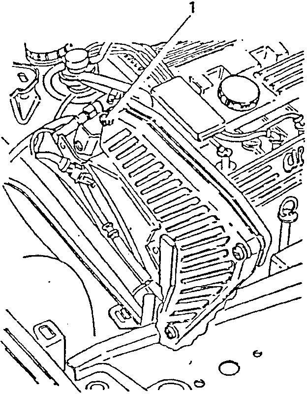Engine with timing cover and upper screws