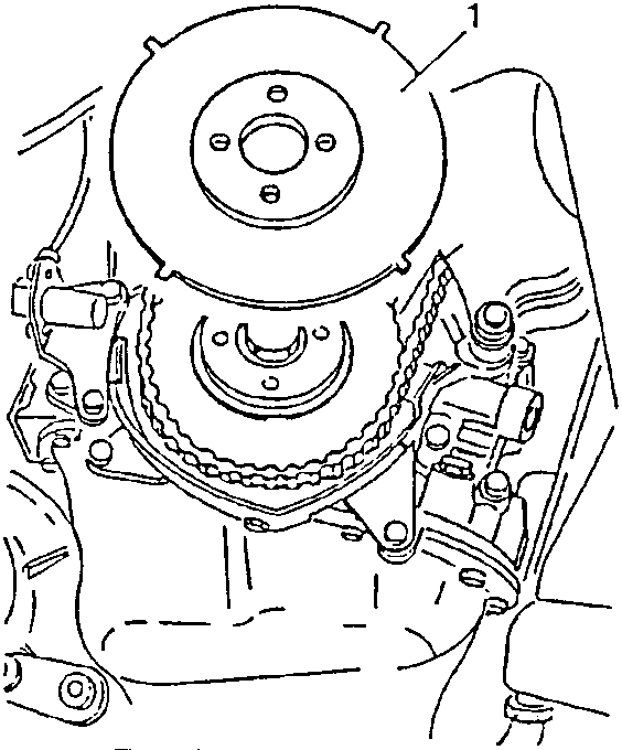 Illustration showing removal of phonic wheel from r.p.m. and timing sensor
