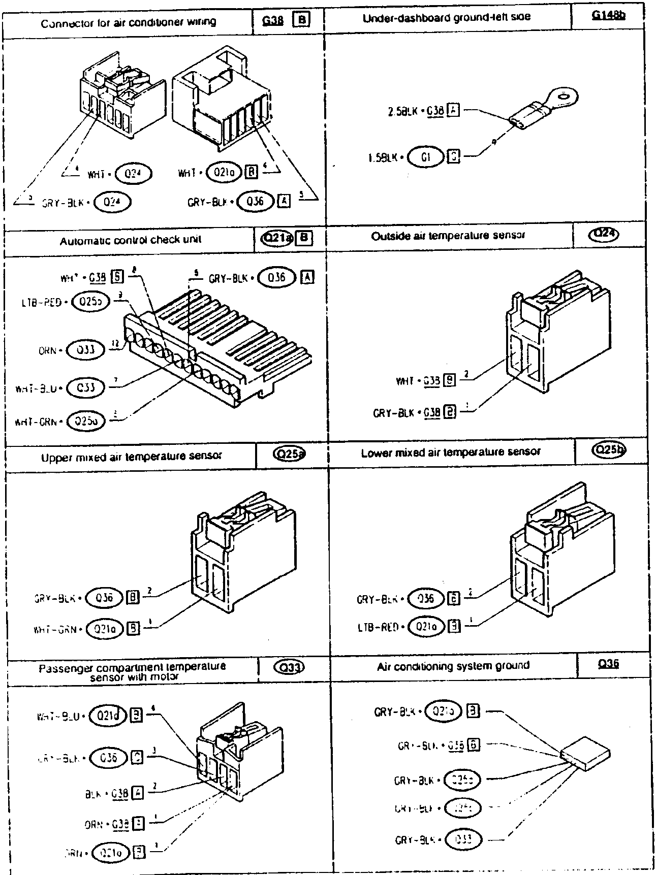 Connector for air conditioner wiring