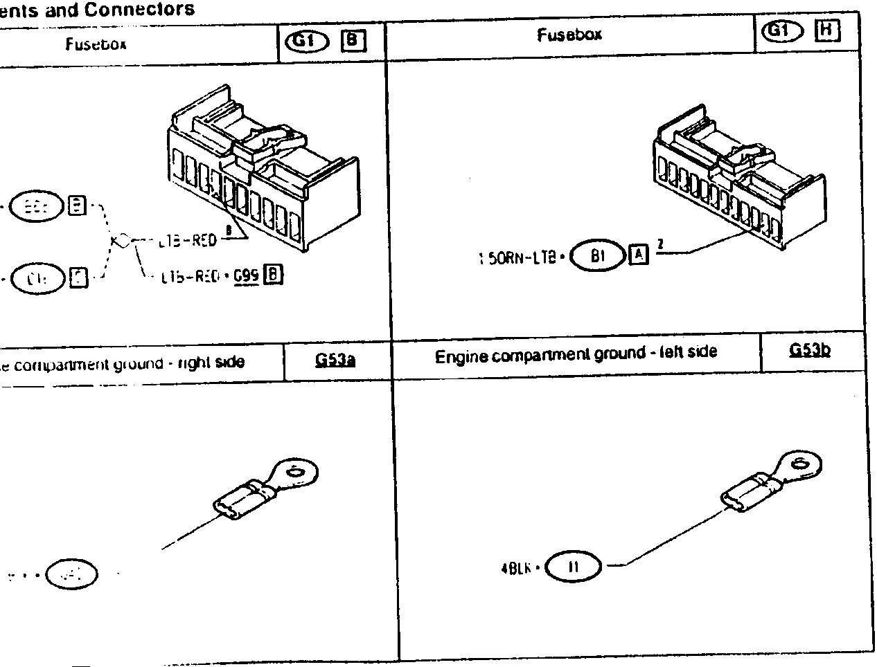 Fusebox diagram with L13-RED and L15-RED connections