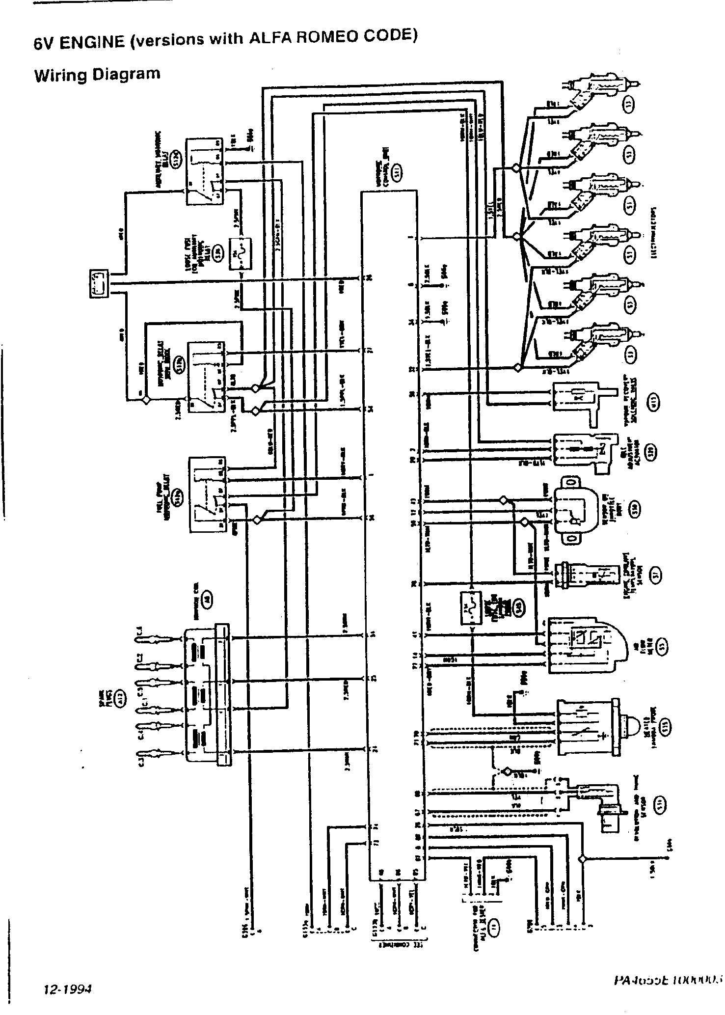 Wiring diagram – Motronic ignition and injection system