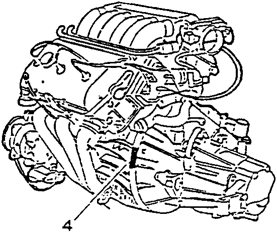 V6 engine with an identification label attached to its side.