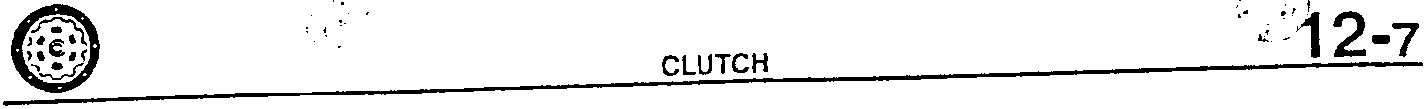 Clutch component diagram labeled "CLUTCH" with reference number 12-7