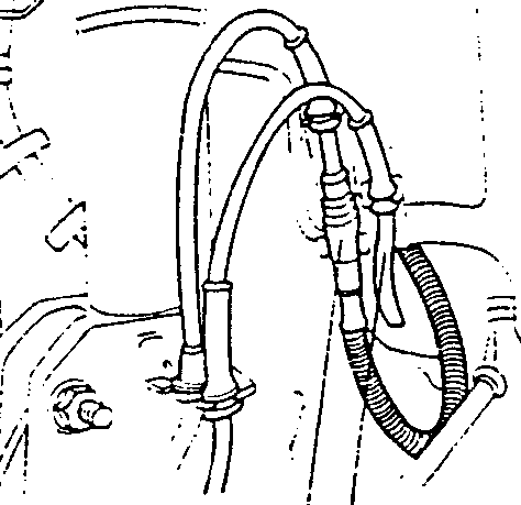 Diagram showing a sensor connector and associated wiring, labeled 1 and 2