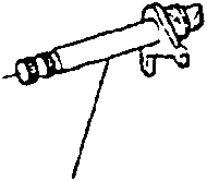 Close-up of the speed control rod component