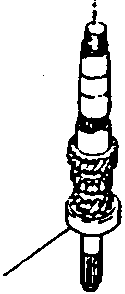 Diagram showing a shaft assembly with part number 1.821.049.000