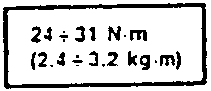 Diagram showing installation of speed engagement idler arm with torque specification 24-31 N.m (2.4-3.2 kg.m)
