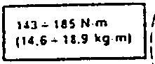 Diagram showing installation of 5th speed drive gear components with torque specification 143-185 N.m (14.6-18.9 kg.m)