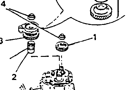 Diagram showing installation of ring nuts securing main and lay shaft gears