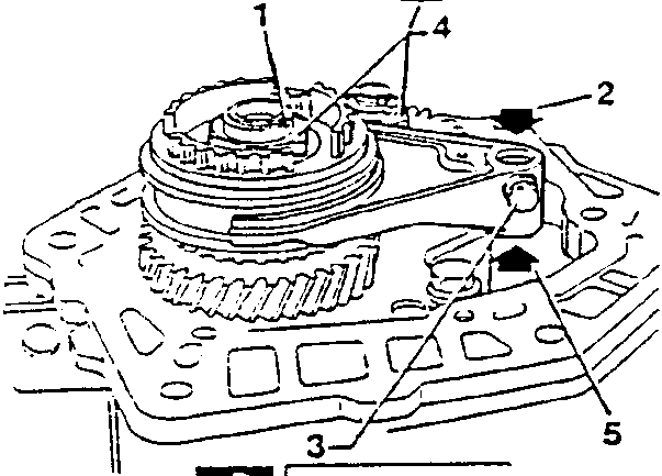 Gearbox component diagram with labeled parts and torque specifications