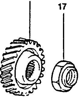 Layshaft gear locking nut