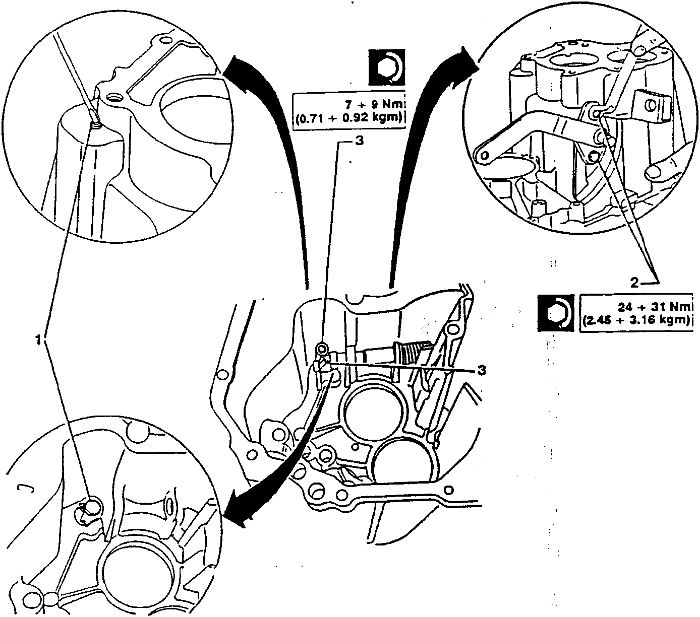 Diagram showing installation of speed control lever and prong with torque specifications