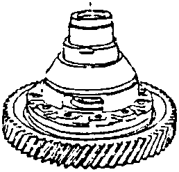 Odometer gear and differential casing crown gear