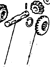 Diagram showing small gears and washers
