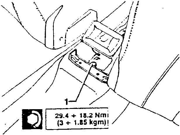 Handbrake control cable adjustment nut under lever