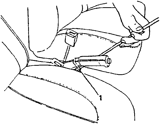 Handbrake control cable adjustment nut under lever