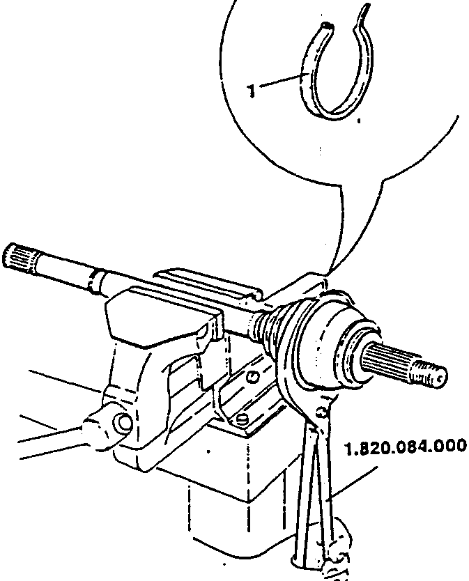 External clamp being slid onto joint with tool 1.820.084.000