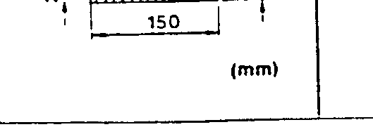 Support plate with dimensions 150 mm long, 23 and 34 mm