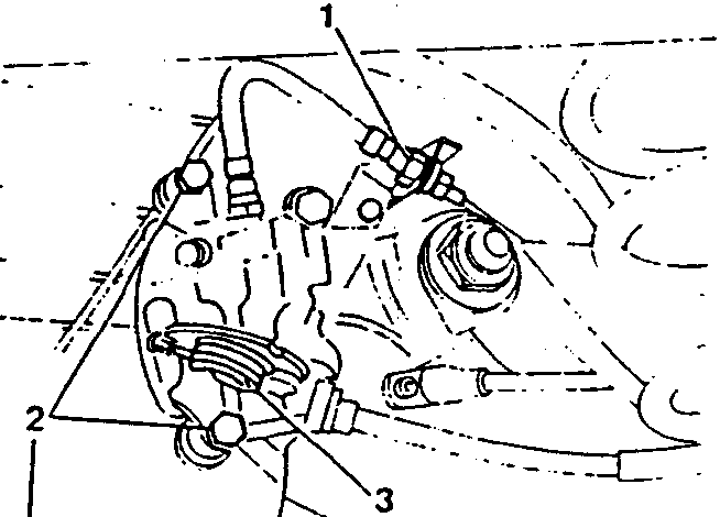 Rear brake caliper with torque specifications